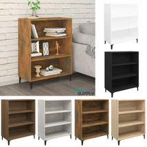 Modern Wooden Rectangular 3-Tier Sideboard Storage Cabinet Bookcase With... - £44.47 GBP+