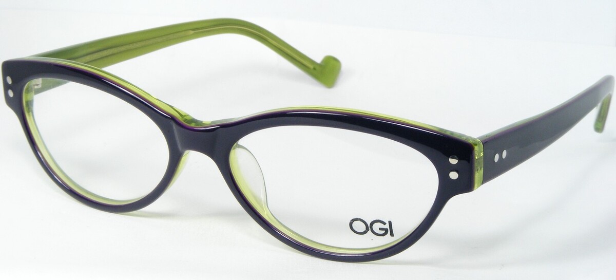 OGI EVOLUTION 3067 438 VIOLA SCURO /VERDE OCCHIALI 52-16-140mm Giappone - $105.94
