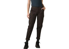 New NWT Womens 10 Prana Elle Cargo Pants UPF 50 Dark Iron Brown Water Repel Orgn - £116.89 GBP