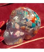 Goth Steampunk Resin Skull Mixed Media Decor Desk Friends Desk Home Coun... - $31.17 CAD