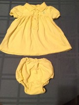 Girls-Ralph Lauren dress-Size 3 months - yellow short sleeve dress - £7.82 GBP
