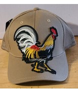 ROOSTER CHICKEN BIRD FARM SNAPBACK MESH BACK BASEBALL CAP ( KHAKI ) - £12.82 GBP