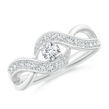 Angara Lab-Grown 0.55 Ct Round Diamond Infinity Promise Ring in Sterling... - £522.50 GBP