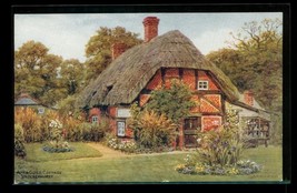Vintage Postcard Salmon Watercolor Arts Guild Cottage Brockenhurst AR Quinton - £7.75 GBP
