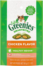 Greenies SmartBites Healthy Indoor Cat Treats Chicken Flavor 14.7 oz (7 x 2.1 oz - £36.88 GBP