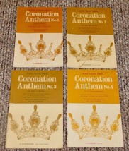 Lot 4 Coronation Anthem No 1-4 Songbook Sheet Music Book Handel Schirmer Vintg! - £11.67 GBP