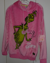 THE GRINCH PINK POLYESTER VELOUR HOODIE-S(4-6)-NWT-SUPER SOFT-NICE - $11.99