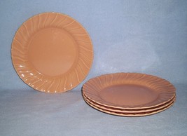 Franciscan China Coronado Coral / Beige Glossy 4 Luncheon Plates - $10.99