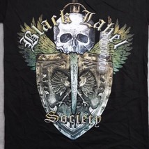 BLS Black Label Society Skull Shield Knife Shirt Mens Small 2009 Rock Me... - £14.51 GBP