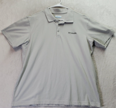 Columbia Sportswear Active Fit Polo Shirt Mens Large Bone Cotton Logo Collared - £14.56 GBP