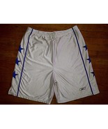 Reebok White Blue All-Star STARS Baggy Thick Silver Basketball Shorts 3x... - £11.74 GBP