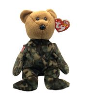 TY Beanie Babies Hero Bear 8 inches DOB 3/12/2003 Military USO Bear - $16.77 CAD
