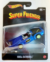 NEW Mattel GYT36 Hot Wheels 1980s SUPER FRIENDS! Batmobile 1:50 Scale Ve... - $22.72