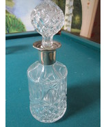Decanter pressed glass silverplate neck with decanter, 11&quot; tall [*][glas... - $75.98 CAD