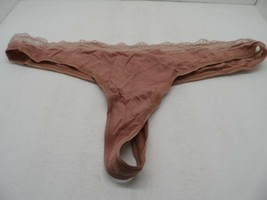 Adore Me Women&#39;s Lace Thong Panty 00004 Beige-Pinkish Size XL - $4.74