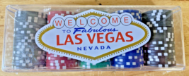 New~Sealed Las Vegas Tournament 100 Count Poker Chips~Clay 11.5 Gram - £16.56 GBP