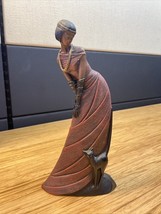 Vintage 1994 Mahogany Princess Statute Lucky Cat Collectible Figurine KG JD - $647.33 MXN