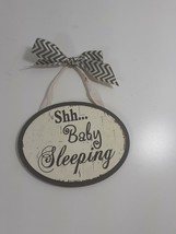 oval wooden baby sleeping sign - £4.68 GBP
