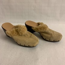 Naturalizer Women’s Clogs Mules - 7.5M, furry lined, platform shoes  - £23.72 GBP