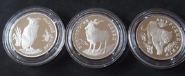 RUSSIA 3 X 1 RUBLE 1993 SILVER PROOF IN CAPSULE RED BOOK RARE COINS - $270.76