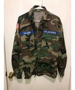 Rothco Woodland Camo Shirt L/S Button Up XS Regular Civil Air Patrol Patch - $9.89
