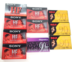Lot of 10 NEW SEALED -  Sony HF 90 Minute Audio Cassette, RCA 90, Magnet... - $5.00