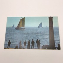 Vintage Postcard Tagus River Lisbon Portugal Sailboats Collectible Travel - £4.66 GBP