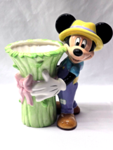 Vintage Disney / FTD Gardner Mickey Mouse 9&quot; Ceramic Flower Vase Planter 2000 - £13.26 GBP