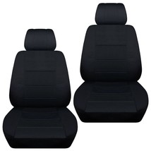 Front set car seat covers fits 2008-2020 Chevy Silverado     solid black - $79.99