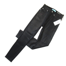 NWT 7 For All Mankind High Waist Ankle Skinny in b(air) Black Coated Jeans 26 - £46.47 GBP