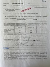 Fleetwood Mac founder Peter Green signed contract - £771.36 GBP