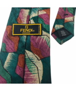 FENDI MULTICOLOR GEOMETRIC LUXURY HANDSOME SILK DESIGNER NECK TIE ITALY ... - $38.00