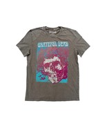 Lucky Brand Mens M Grey Wash Grateful Dead Skull Rose Poster Rock Band T... - $51.48 CAD