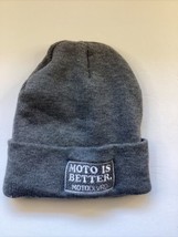 Motodlvrd Moto Is Better Beanie Hat One Size Graphic Gray White MX Super... - £7.38 GBP