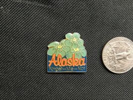 Alaska Forget Me Not Flowers Lapel Souvenir Pin - $9.22