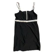 Lands&#39; End Womens Size X-Small Swim Dress Swimsuit Zip Front Black and W... - $368.14 MXN