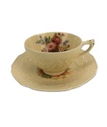 Crown Ducal Porcelain Cup &amp; Saucer, Gainsborough Floral Pattern, Made in... - $14.65