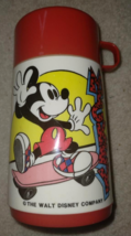 Vintage Mickey Mouse Riding Skateboard Aladdin Thermos No Lunchbox Very ... - $182.92 MXN