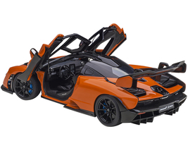 Mclaren Senna Trophy Mira Orange and Black with Carbon Accents 1/18 Mode... - $325.99