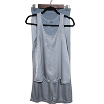 PJ Harlow Small Gray Silky Pajama Set Lola Pants/Laura Shirt  - £31.96 GBP