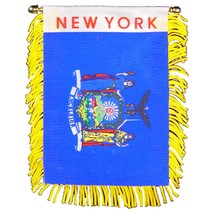 New York State Flag Mini Banner 3&quot; x 5&quot; - £9.17 GBP