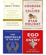 4 Books Set: Daily Stoic,Courage Is Calling,Obstacle is The Way,Ego Enemy - $23.56