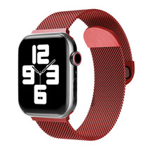 Red Milano Magnetic Stainless Steel Apple Watch Band 38MM / 40MM / 41MM - £18.33 GBP