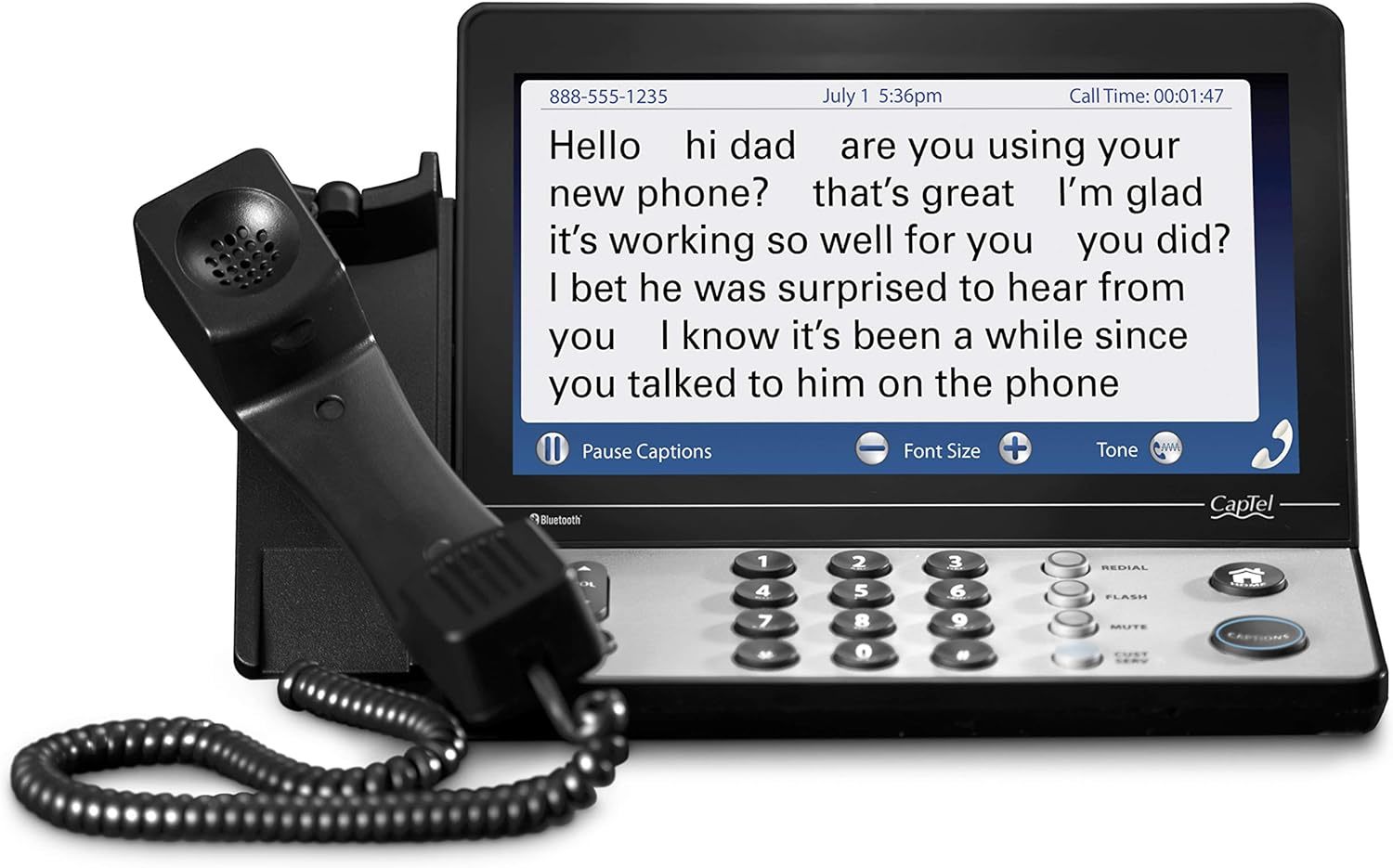 Hamilton Captel 2400I Captioned Telephone Large Touch-Screen Captioned T... - $97.99