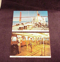 Lot of 2 Queen Mary Ship Postcards, In Port  Lisbon, 1967 and the Bridge, unused - £4.44 GBP