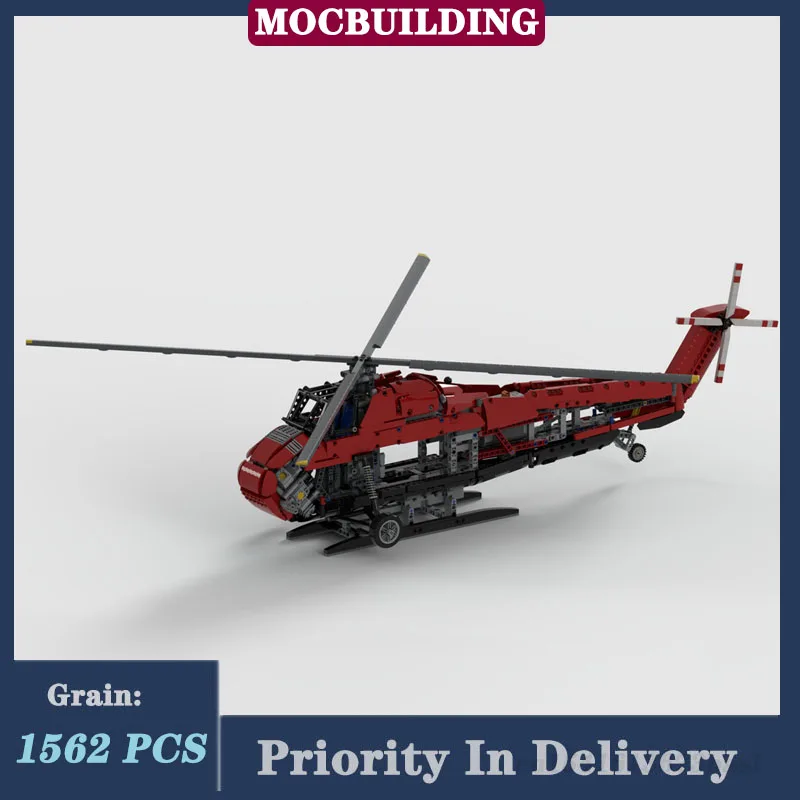MOC City Technology Helicopter Model Building Block Assembly Boy&#39;s Toy Gift - £176.55 GBP