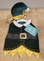 Merry &amp; Bright Velvety Elf Pet Costume for XS Dogs - New with Tags  - £9.95 GBP