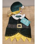 Merry &amp; Bright Velvety Elf Pet Costume for XS Dogs - New with Tags  - £9.90 GBP