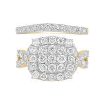 1.90 Carat Round lab Grown Diamond Infinity Ring 14K Yellow Gold Women VVS-VS-FG - £1,031.96 GBP