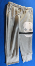 ALLEGRA K SKULL GRAY WHITE KNEE ZIPPER DRAWSTRING SWEATPANTS YOUTH 29X19 - £13.62 GBP